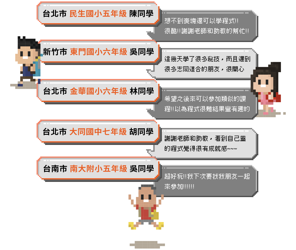 麥塊營隊學員作品展示