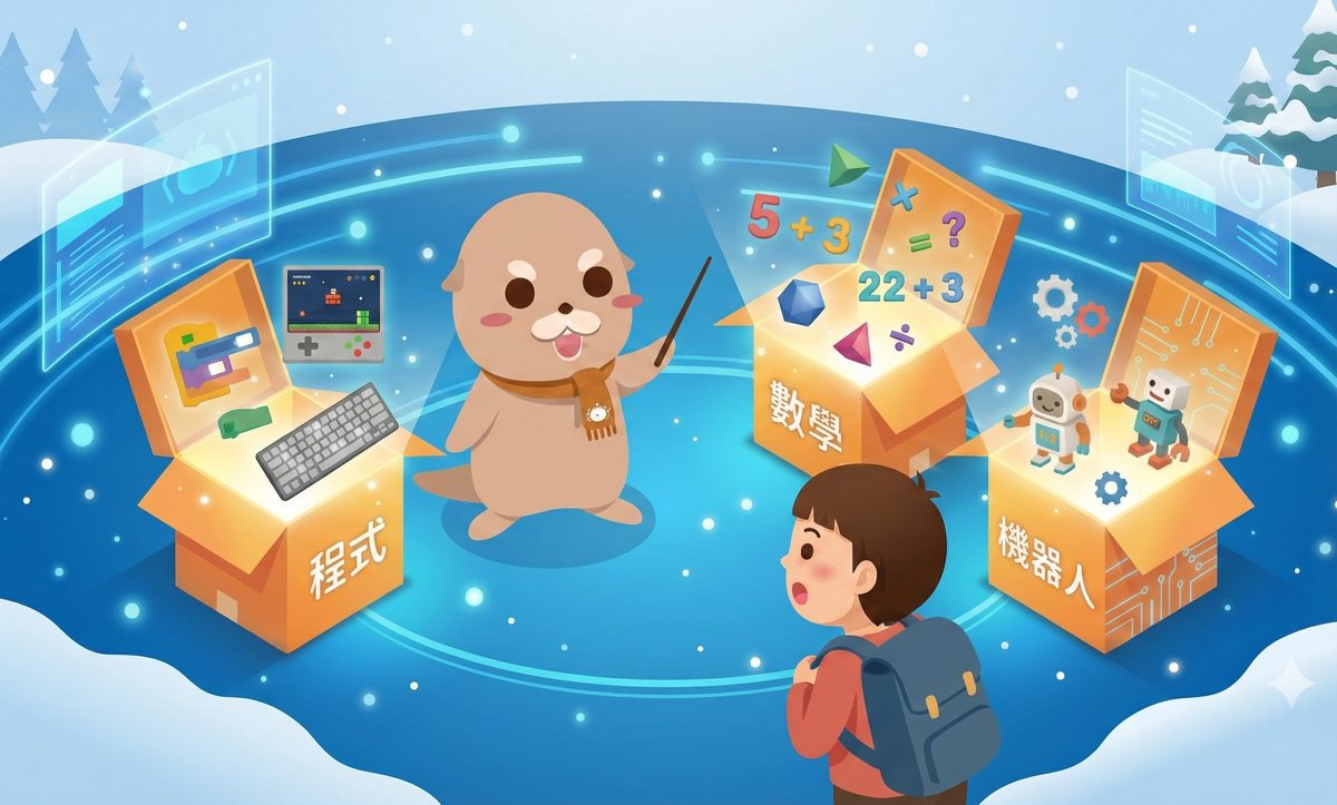 國小低年級的寒假挑戰：還不知道孩子喜歡什麼？用 4 天一次開箱「程式、數學、機器人」三大領域