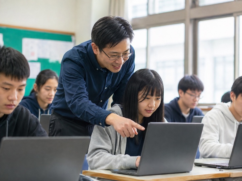 小班制競賽訓練課,教練個別指導學生的解法