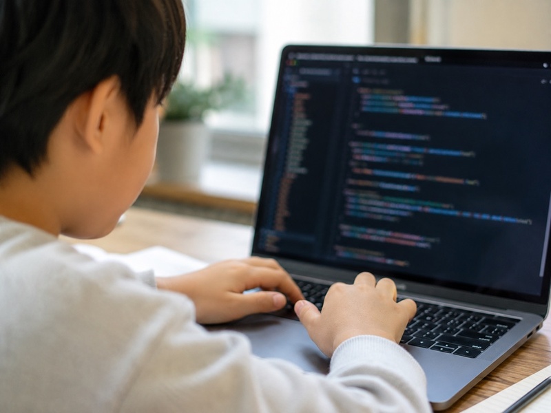 孩子在 Roblox Studio 中檢視並調整遊戲的程式碼