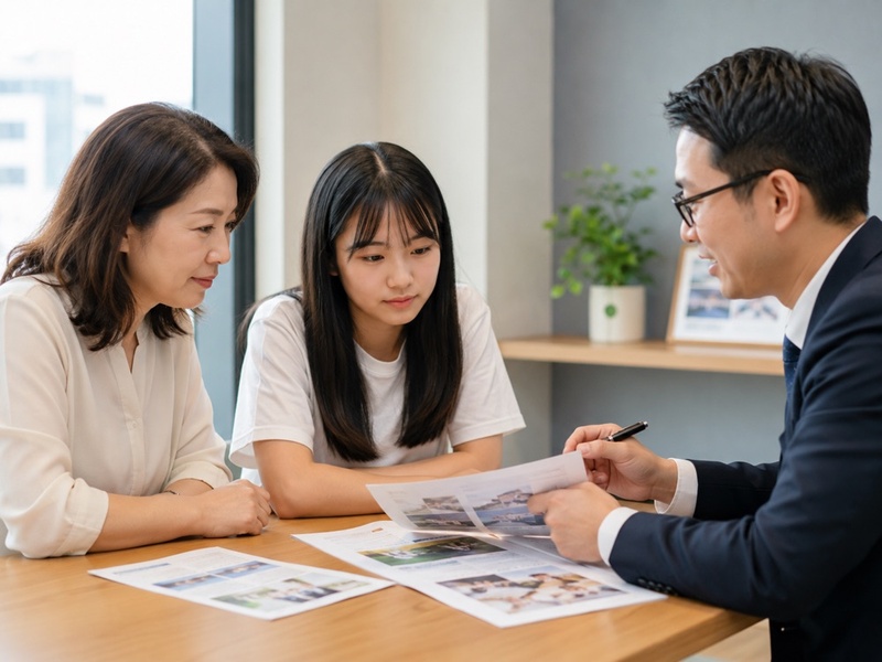 家長與顧問討論孩子的 ITS 考證路線與先後順序